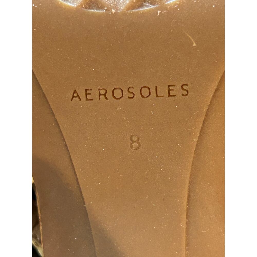 Aerosoles Santiago Raffia Block Chunky Cork Heel Slingback Sandals Womens Size 8 - Picture 7 of 12